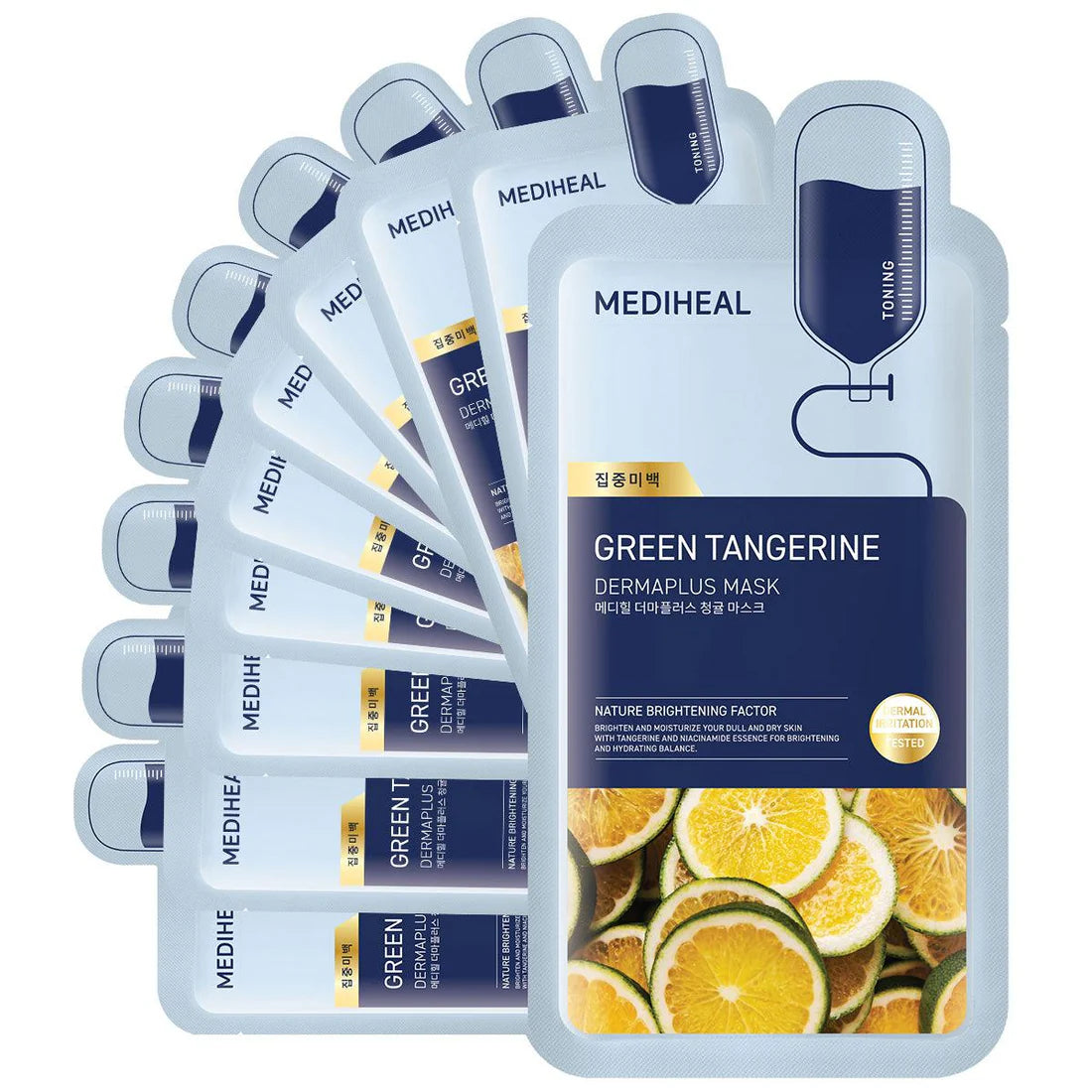 MEDIHEAL - Dermaplus Green Tangerine Mask 22ml (10EA)