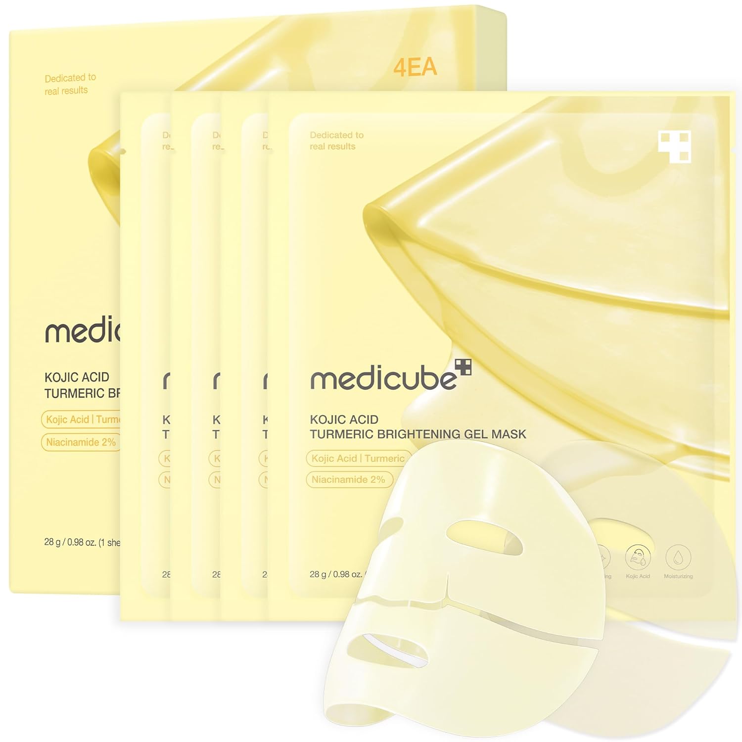 MEDICUBE - Kojic Acid Turmeric Brightening Gel Mask (28g*4ea)