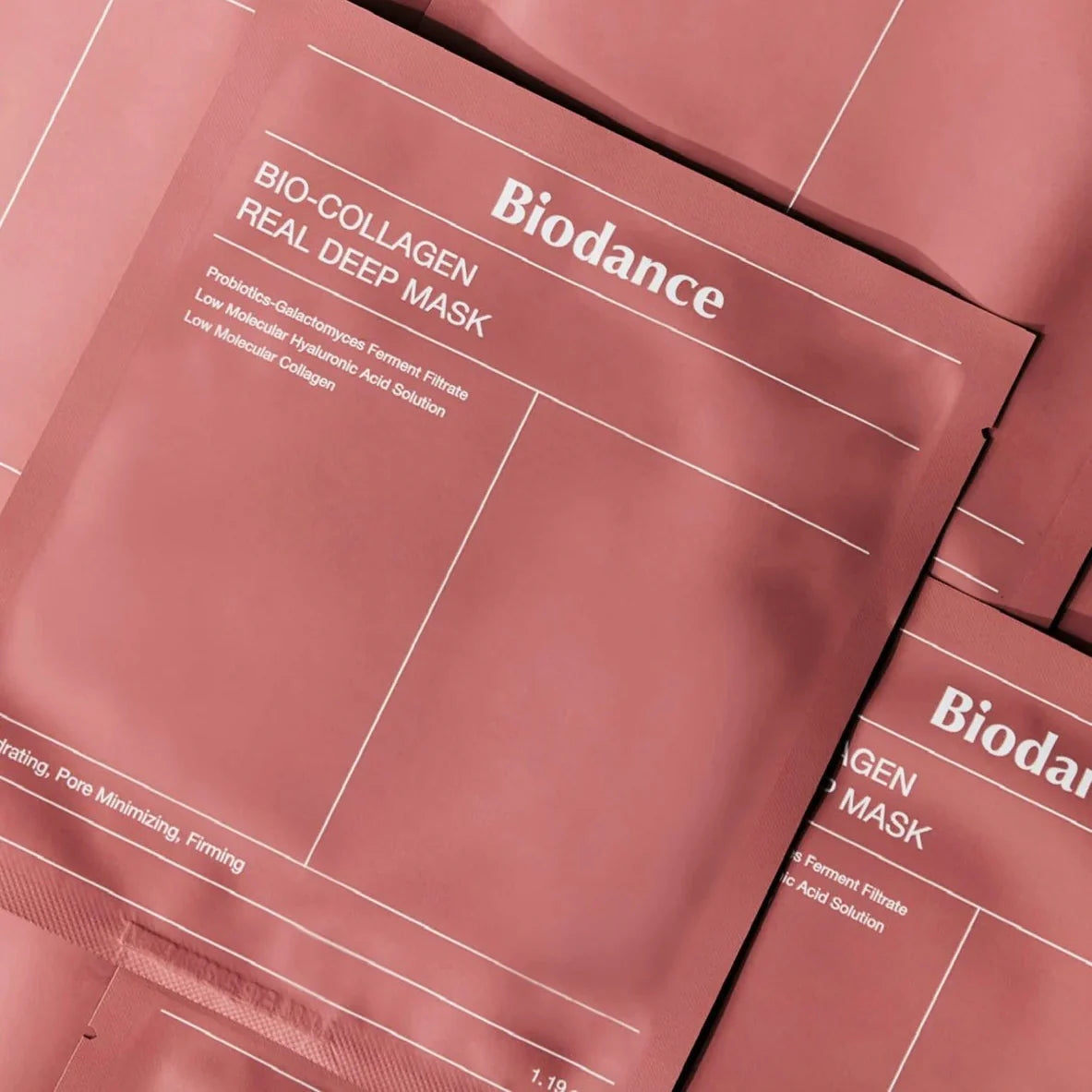 BIODANCE – Bio Collagen Real Deep Mask 1Box - Masques Tissu Réparateurs & Régénérants 1Paquet (34g*4ea)