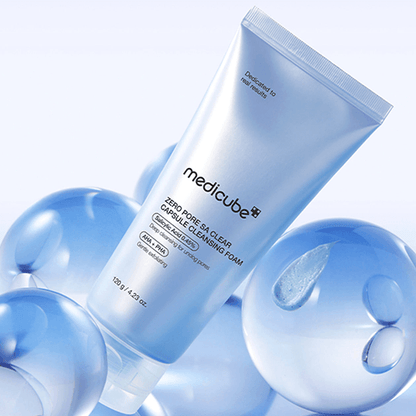 MEDICUBE Zero Pore SA Clear Capsule Cleansing Foam - glass spheres