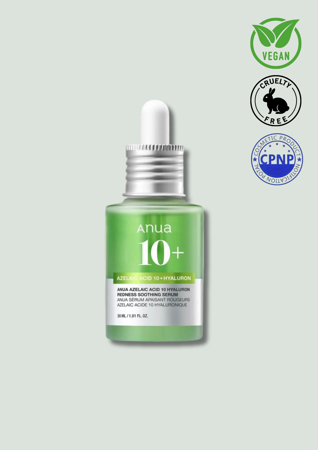 ANUA – Azelaic Acid 10 Hyaluron Redness Soothing Serum 30ml