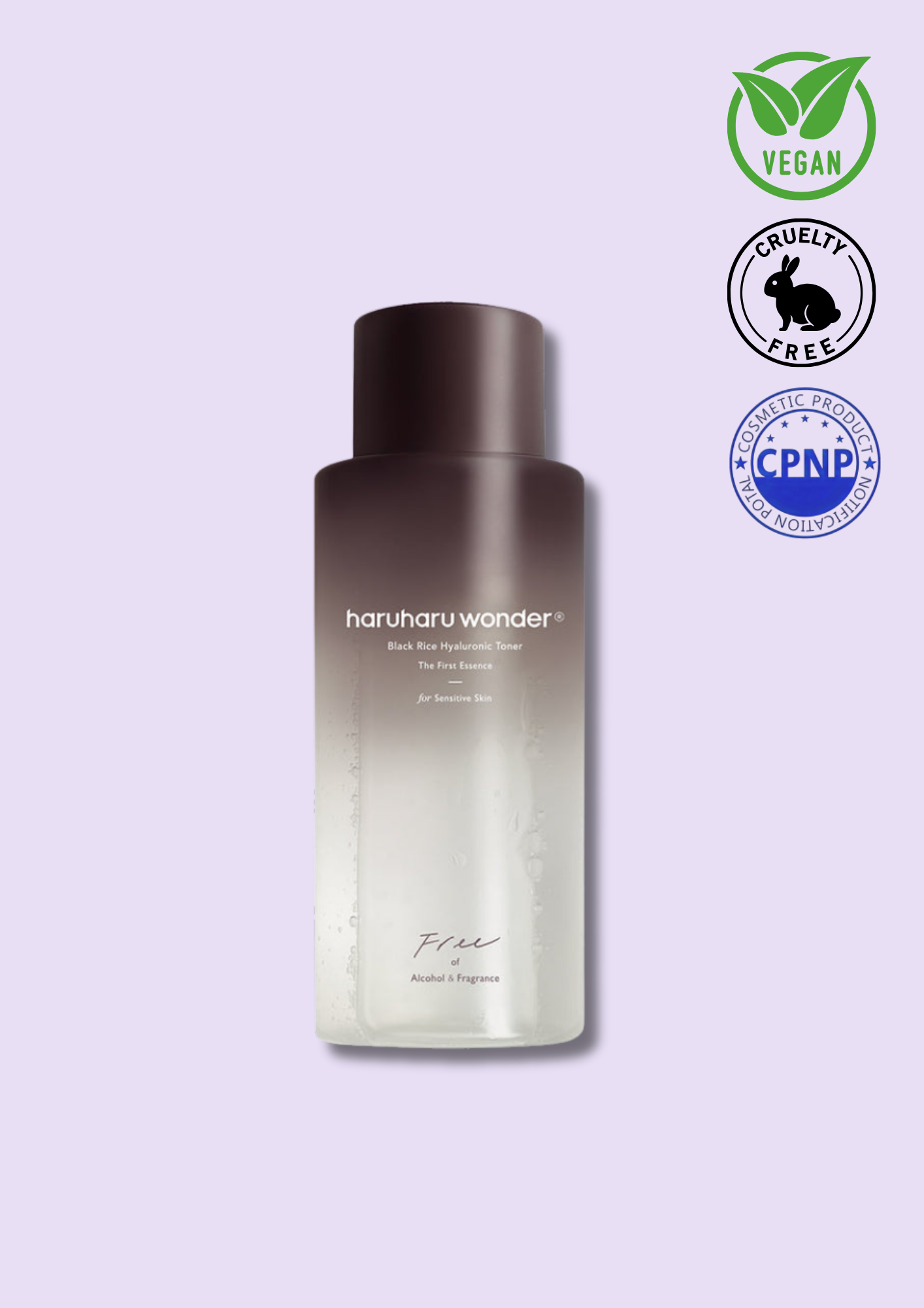 HARUHARU WONDER – Black Rice Hyaluronic Toner 300ml - Peaux Sensibles