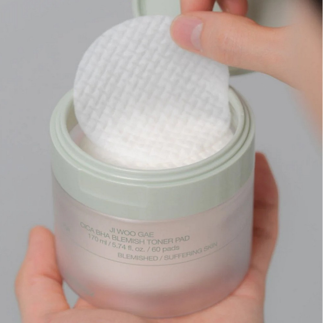 CELIMAX - Ji Woo Gae Cica BHA Blemish Toner Pad (60pads)