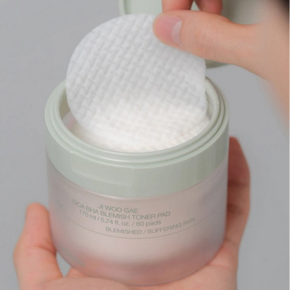 CELIMAX - Ji Woo Gae Cica BHA Blemish Toner Pad (60pads)