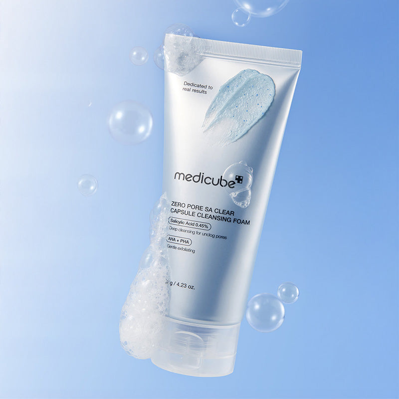 MEDICUBE Zero Pore SA Clear Capsule Cleansing Foam - two tubes