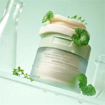 CELIMAX - Ji Woo Gae Cica BHA Blemish Toner Pad (60pads)