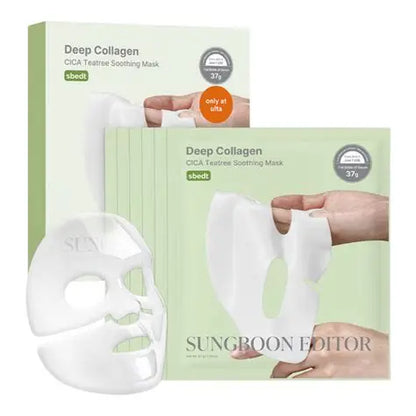 SUNGBOON EDITOR - Deep Collagen Cica Teatree Soothing Mask (4ea)