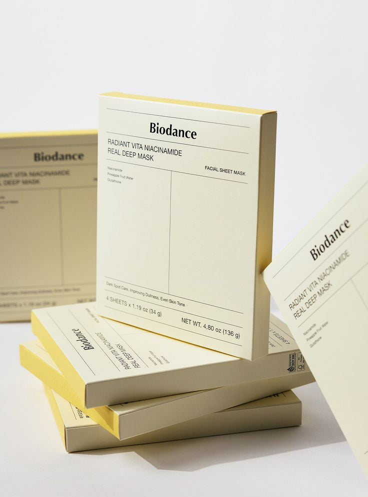 BIODANCE - Radiant Vita Niacinamide Real Deep Mask 1Box (34g*4ea)