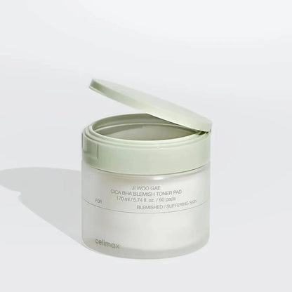 CELIMAX - Ji Woo Gae Cica BHA Blemish Toner Pad (60pads)