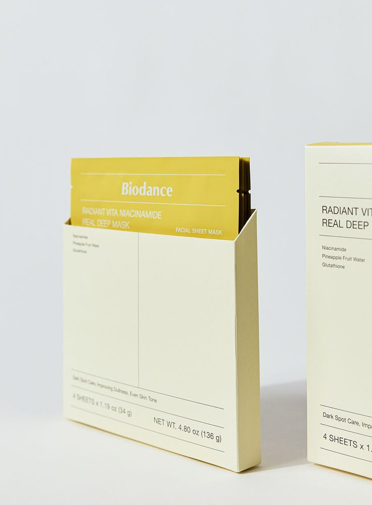 BIODANCE - Radiant Vita Niacinamide Real Deep Mask 1Box (34g*4ea)