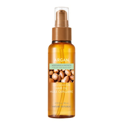 NATURE REPUBLIC - Argan Essential Moisture Hair Oil 80ml